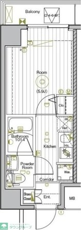 グランヴァンプレミアムイースト川口の物件間取画像